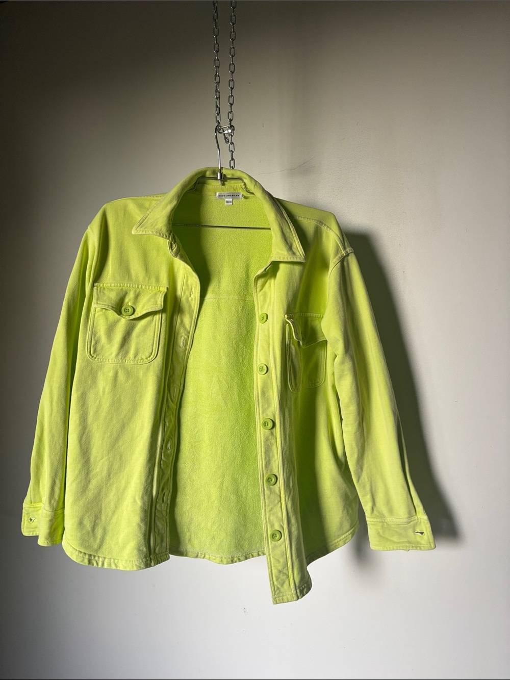 Good American Neon Lime Shacket